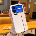 For Xiaomi 17 Pro Case Splicing PC + PU Leather Phone Back Cover with Metal Lens Ring / Buttons