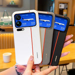 For Xiaomi 17 Pro Case Splicing PC + PU Leather Phone Back Cover with Metal Lens Ring / Buttons