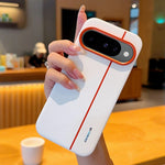 For Google Pixel 10 / 10 Pro Case Splicing PC + PU Leather Phone Back Cover with Metal Lens Ring / Buttons