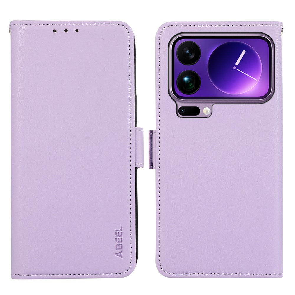 ABEEL Läderfodral för Xiaomi 17 Pro Max med RFID-blockerande plånbok