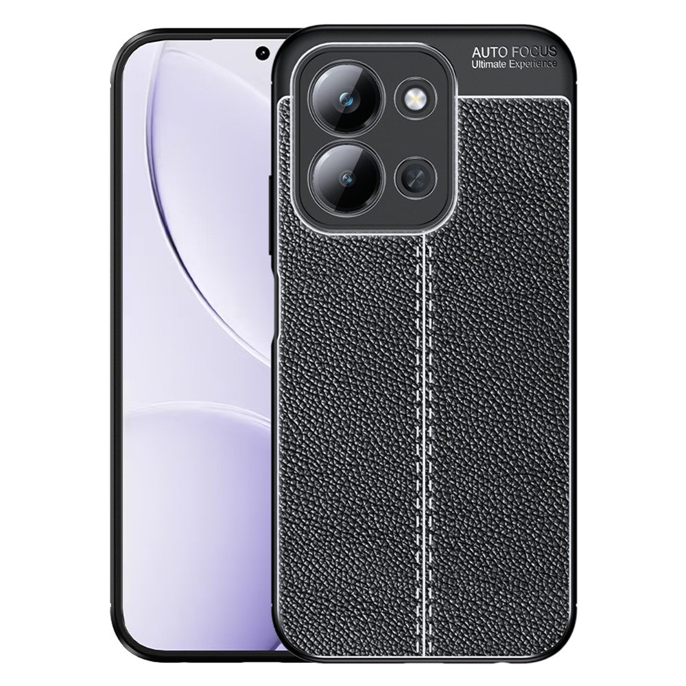 For Xiaomi Redmi 15C 4G (Global) (171mm)  /  Poco C85 4G (171mm) Case Litchi Texture TPU Flexible Phone Cover, Black