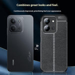For Xiaomi Redmi 15C 4G (Global) (171mm)  /  Poco C85 4G (171mm) Case Litchi Texture TPU Flexible Phone Cover, Black