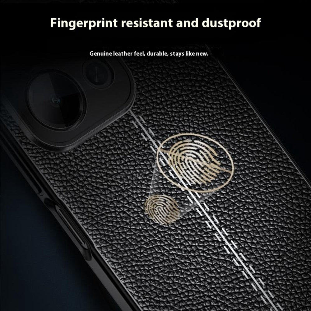 For Xiaomi Redmi 15C 4G (Global) (171mm)  /  Poco C85 4G (171mm) Case Litchi Texture TPU Flexible Phone Cover, Black