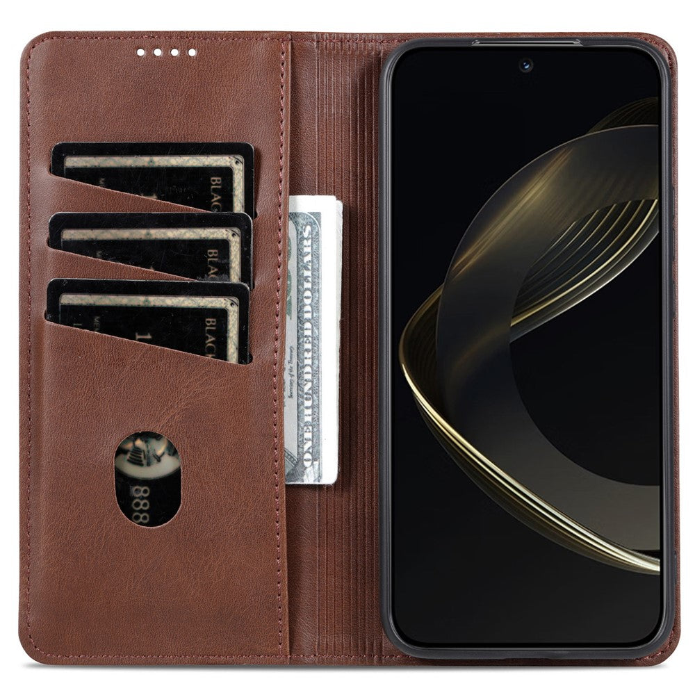 AZNS For Xiaomi 17 Case Cowhide Texture PU Leather Wallet Phone Cover
