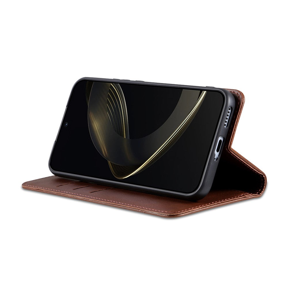 AZNS For Xiaomi 17 Case Cowhide Texture PU Leather Wallet Phone Cover