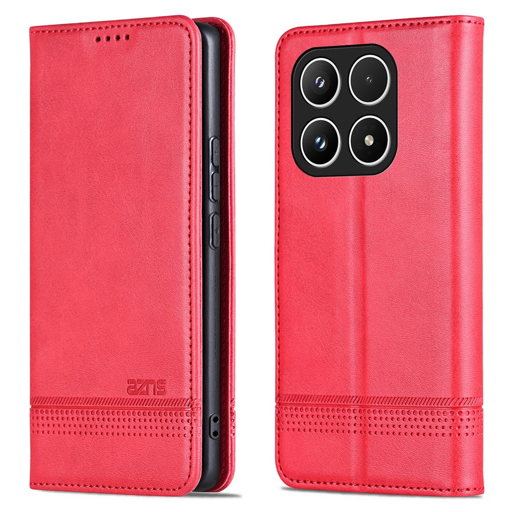 AZNS For Xiaomi 17 Case Cowhide Texture PU Leather Wallet Phone Cover
