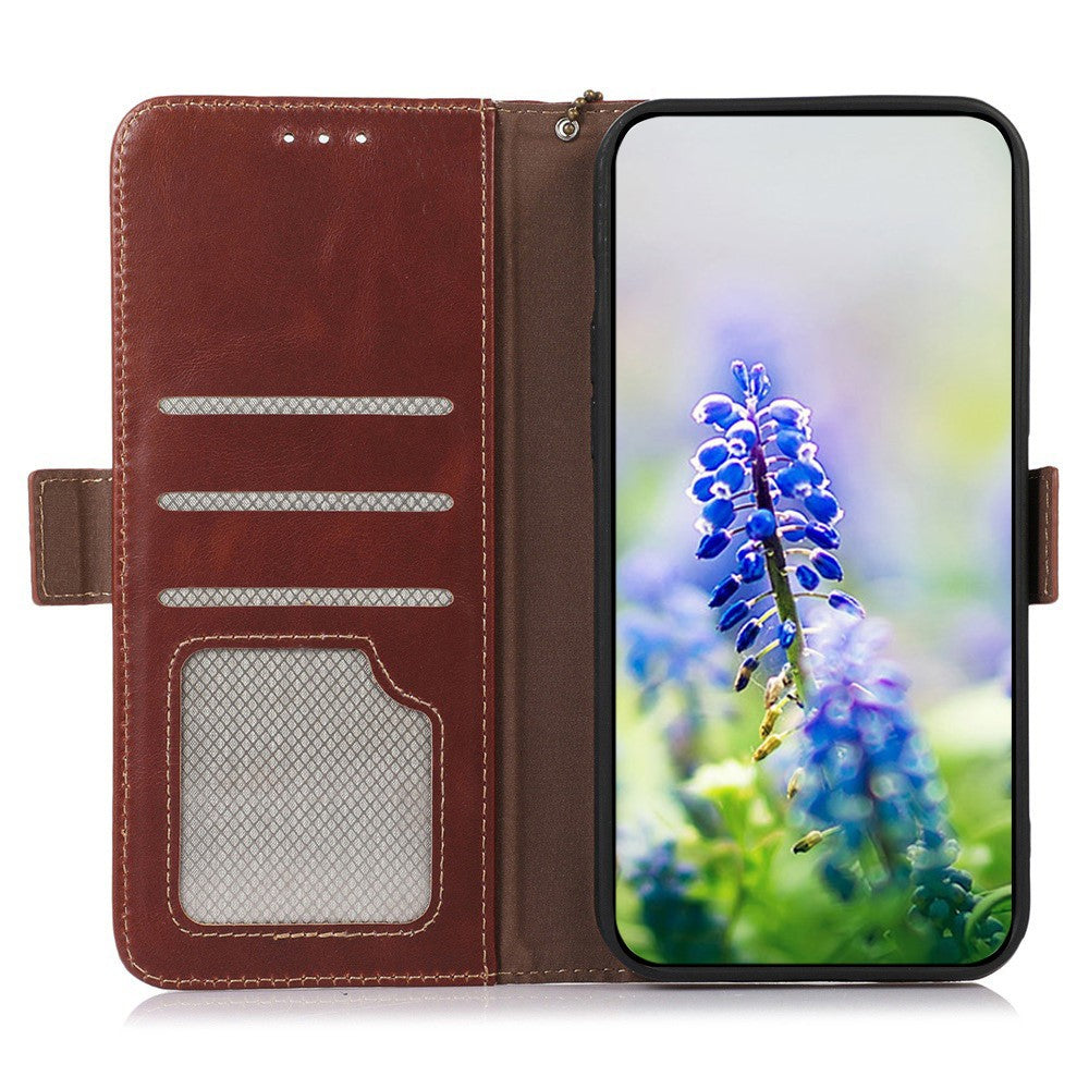 For Xiaomi Redmi Note 15 Pro 5G (Global) Case RFID Blocking Genuine Cow Leather Wallet Phone Cover