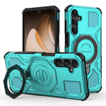 For Samsung Galaxy A16 5G Magnetic Case Rotating Metal Kickstand Shockproof PC + TPU Phone Back Cover