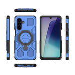 Samsung Galaxy A18 5G / A18 4G / A17 5G / A17 4G Magnetiskt Skal Roterande Metallstöd Stötsäkert PC + TPU mobil Baksida