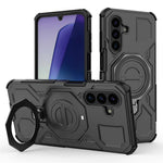 Samsung Galaxy A18 5G / A18 4G / A17 5G / A17 4G Magnetiskt Skal Roterande Metallstöd Stötsäkert PC + TPU mobil Baksida