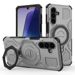 Samsung Galaxy A18 5G / A18 4G / A17 5G / A17 4G Magnetiskt Skal Roterande Metallstöd Stötsäkert PC + TPU mobil Baksida