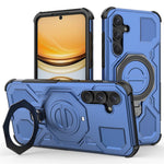 For Samsung Galaxy A55 5G Magnetic Case Rotating Metal Kickstand Shockproof PC + TPU Phone Back Cover