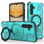 For Samsung Galaxy A55 5G Magnetic Case Rotating Metal Kickstand Shockproof PC + TPU Phone Back Cover