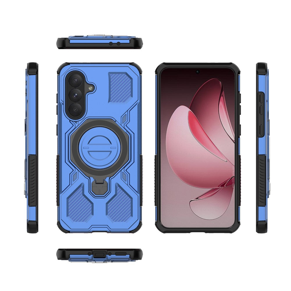For Samsung Galaxy A56 5G Magnetic Case Rotating Metal Kickstand Shockproof PC + TPU Phone Back Cover