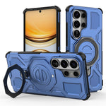 Samsung Galaxy S26 Ultra-magnetetui med roterende metalstativ, stødsikkert PC- og TPU-mobilcover