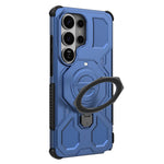 Samsung Galaxy S26 Ultra-magnetetui med roterende metalstativ, stødsikkert PC- og TPU-mobilcover