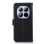 For Xiaomi Poco M8 Pro 5G / Redmi Note 15 Pro+ 5G (Global) Case RFID Blocking Genuine Cow Leather Wallet Phone Cover