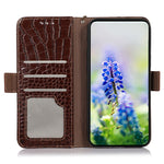 For Xiaomi 17 Pro Case RFID Blocking Wallet Crocodile Texture Genuine Cow Leather Phone Cover