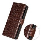 For Xiaomi 17 Pro Case RFID Blocking Wallet Crocodile Texture Genuine Cow Leather Phone Cover