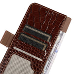For Xiaomi 17 Pro Case RFID Blocking Wallet Crocodile Texture Genuine Cow Leather Phone Cover