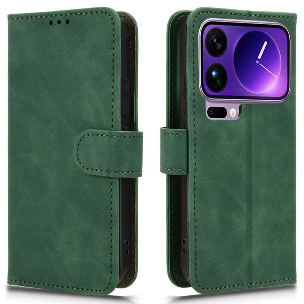 For Xiaomi 17 Pro Leather Case Skin Feel Anti Drop Wallet Flip Phone Cover