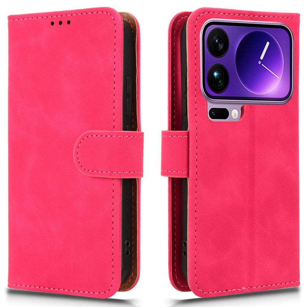 For Xiaomi 17 Pro Leather Case Skin Feel Anti Drop Wallet Flip Phone Cover