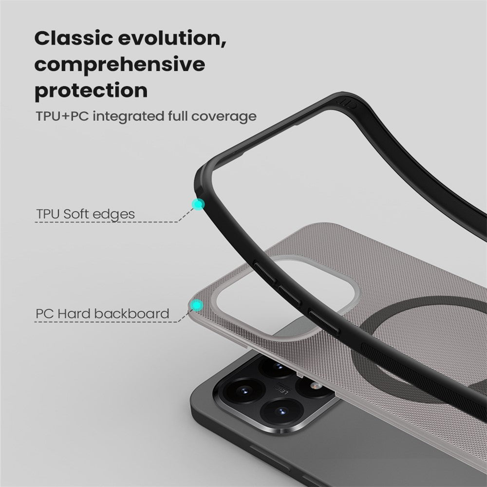 NILLKIN Super Frosted Shield Pro for Xiaomi 15T Magnetic Case PC + TPU Clear Black Phone Cover