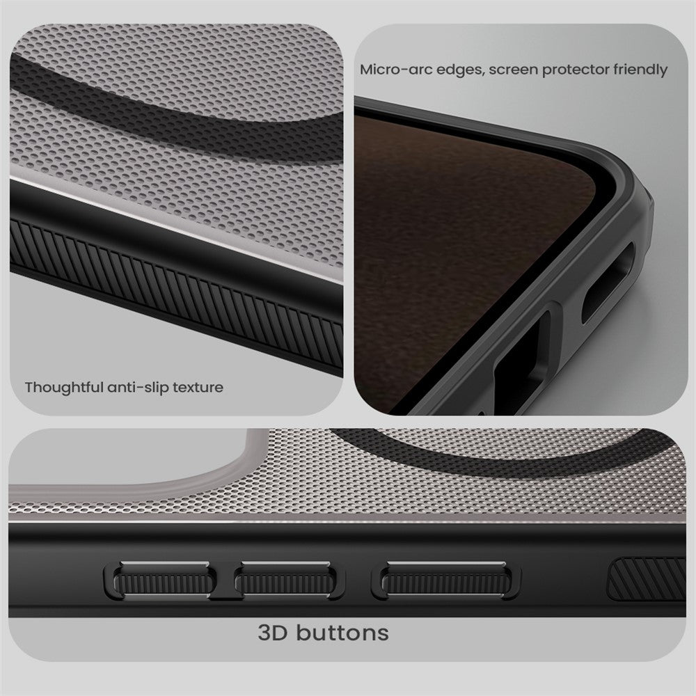 NILLKIN Super Frosted Shield Pro for Xiaomi 15T Magnetic Case PC + TPU Clear Black Phone Cover