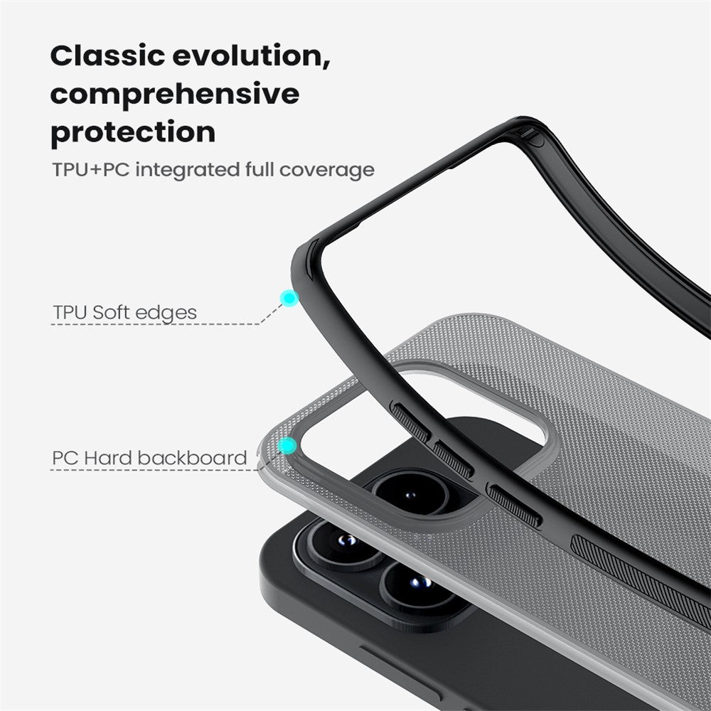 NILLKIN Super Frosted Shield Pro för Xiaomi 17 – Matt PC TPU – Klar svart baksida