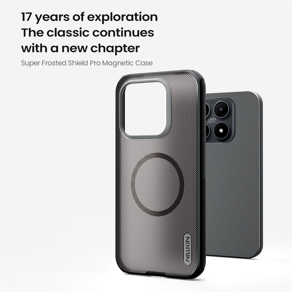 NILLKIN Super Frosted Shield Pro for Xiaomi 17 Magnetic Case Matte PC TPU Clear Black Phone Back Cover
