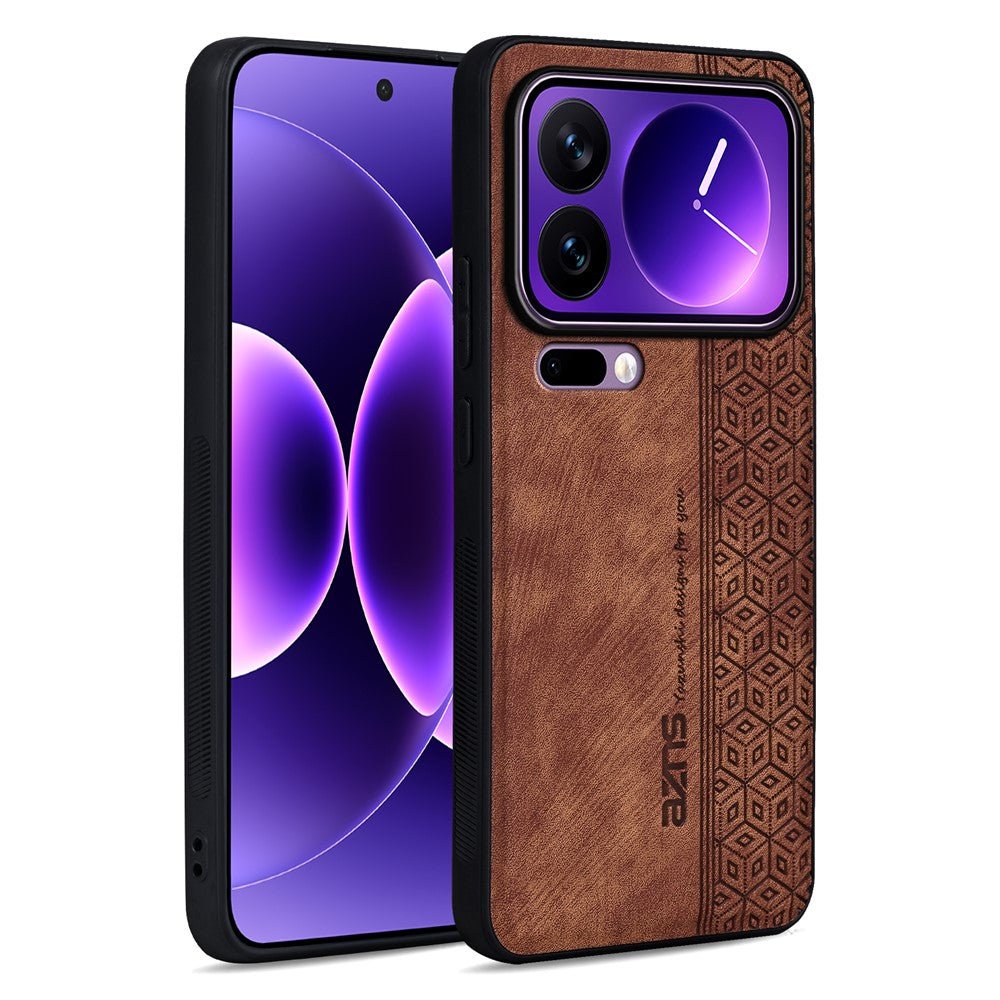 AZNS For Xiaomi 17 Pro Case Protective PU Leather Covered TPU Phone Shell
