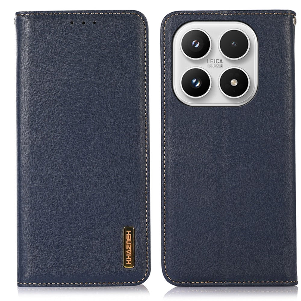KHAZNEH För Xiaomi 17 Plånboksfodral Äkta Koläder mobilfodral Nappatextur
