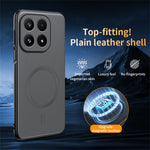 For Xiaomi 17 Case Magnetic Case Leather Coated TPU + PC Phone Cover