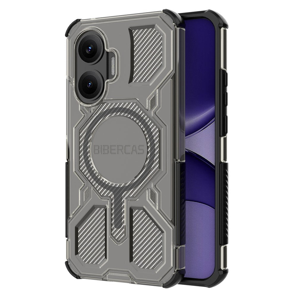 BIBERCAS J-16 Transparent Series For Xiaomi Redmi Turbo 4 Pro 5G  /  Poco F7 5G Magnetic Case TPU + PC Phone Cover
