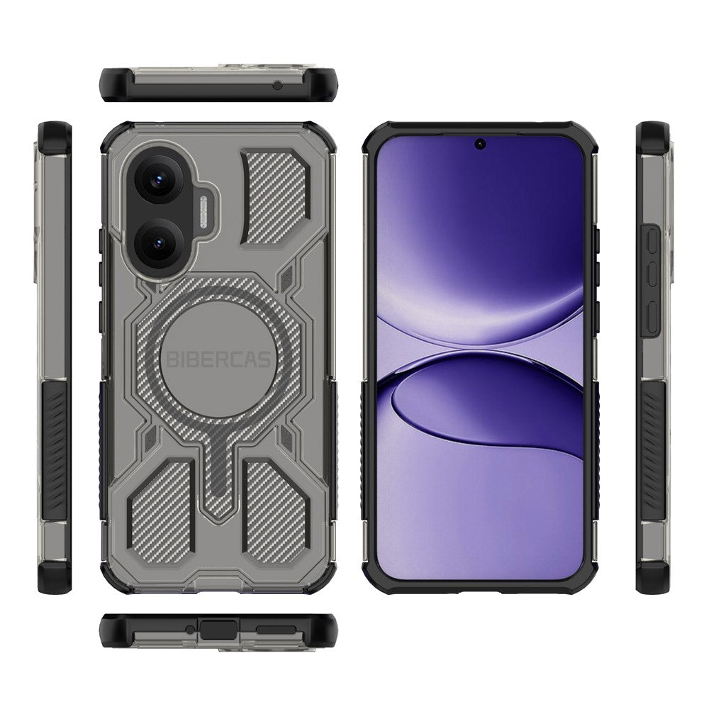 BIBERCAS J-16 Transparent Series For Xiaomi Redmi Turbo 4 Pro 5G  /  Poco F7 5G Magnetic Case TPU + PC Phone Cover