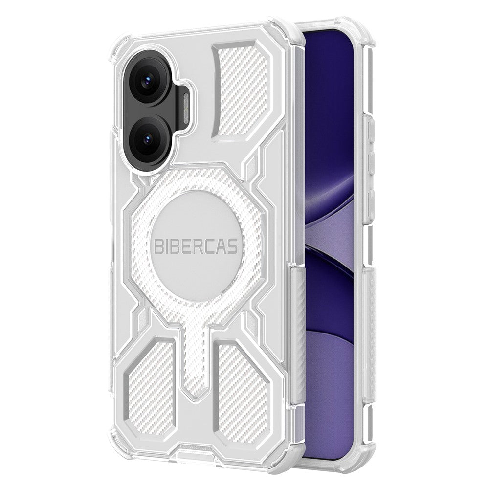 BIBERCAS J-16 Transparent Series For Xiaomi Redmi Turbo 4 Pro 5G  /  Poco F7 5G Magnetic Case TPU + PC Phone Cover