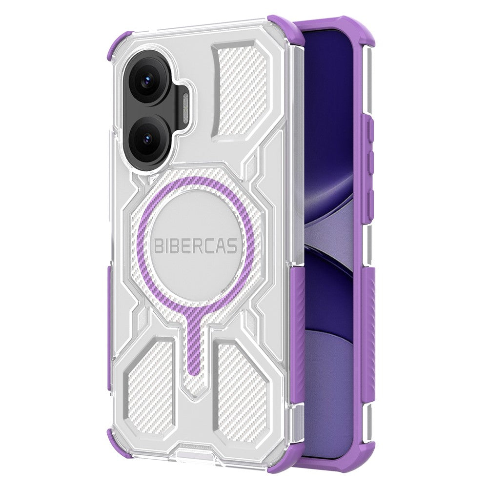 BIBERCAS J-16 Transparent Series For Xiaomi Redmi Turbo 4 Pro 5G  /  Poco F7 5G Magnetic Case TPU + PC Phone Cover