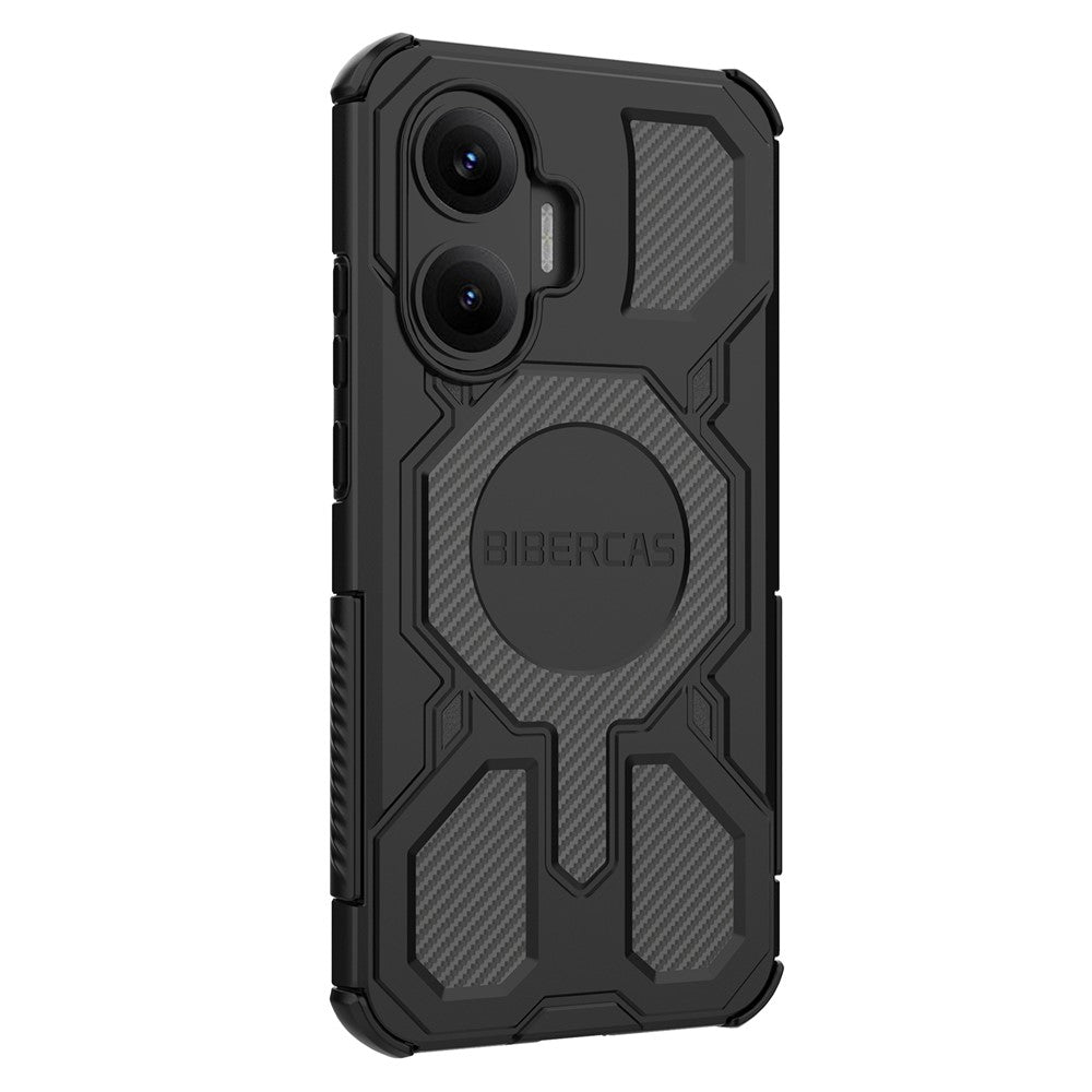BIBERCAS J-16-serien magnetcover til Xiaomi Redmi Turbo 4 Pro 5G / Poco F7 5G, faldsikkert TPU + PC-telefoncover