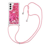 For Samsung Galaxy S23 TPU Case Quicksand Design Phone Cover with Lanyard