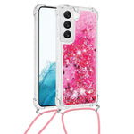 For Samsung Galaxy S23 TPU Case Quicksand Design Phone Cover with Lanyard