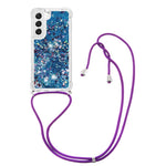 For Samsung Galaxy S23 TPU Case Quicksand Design Phone Cover with Lanyard
