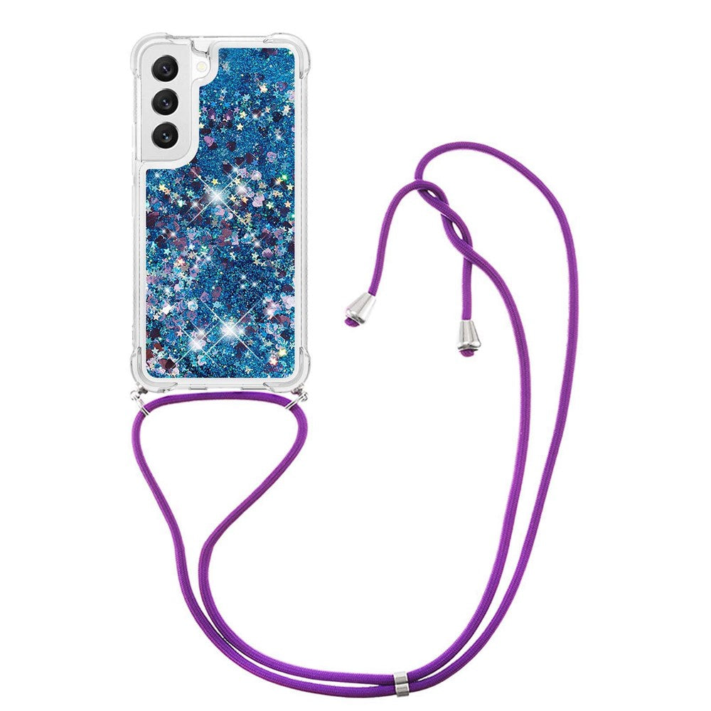 For Samsung Galaxy S23 TPU Case Quicksand Design Phone Cover with Lanyard