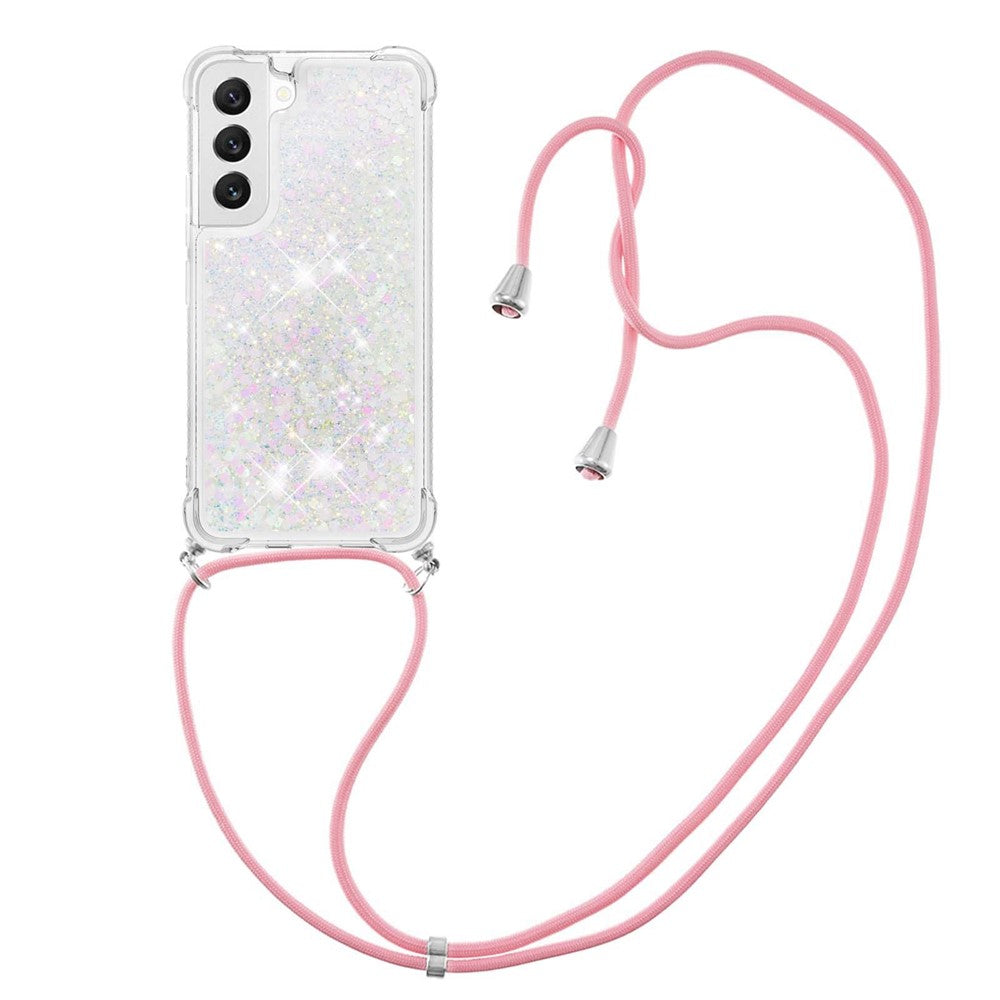 For Samsung Galaxy S23 TPU Case Quicksand Design Phone Cover with Lanyard