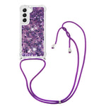 For Samsung Galaxy S23 TPU Case Quicksand Design Phone Cover with Lanyard