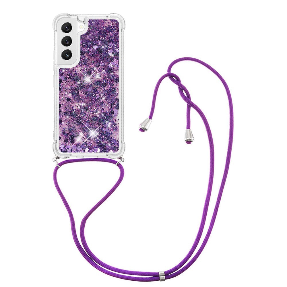 For Samsung Galaxy S23 TPU Case Quicksand Design Phone Cover with Lanyard