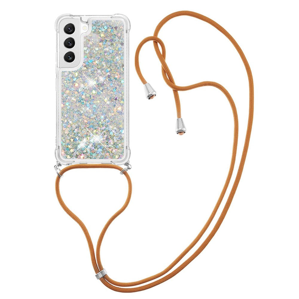 For Samsung Galaxy S23 TPU Case Quicksand Design Phone Cover with Lanyard