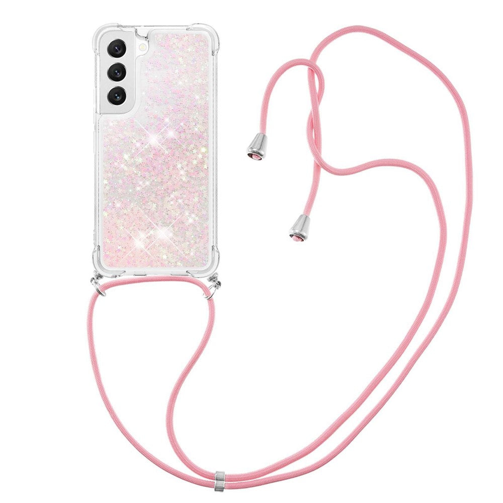 For Samsung Galaxy S23 TPU Case Quicksand Design Phone Cover with Lanyard