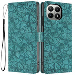 For Xiaomi 15T Flip Case Cherry Blossom Pattern Leather Wallet Stand Phone Cover with Wrist Strap