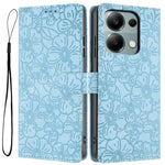 Flipfodral för Xiaomi Redmi Note 14S 4G / Note 13 Pro 4G / Poco M6 Pro 4G Lädermobilskal Körsbärsblomsmönster Plånboksfodral med handledsrem