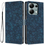 Flipfodral för Xiaomi Redmi Note 14S 4G / Note 13 Pro 4G / Poco M6 Pro 4G Lädermobilskal Körsbärsblomsmönster Plånboksfodral med handledsrem